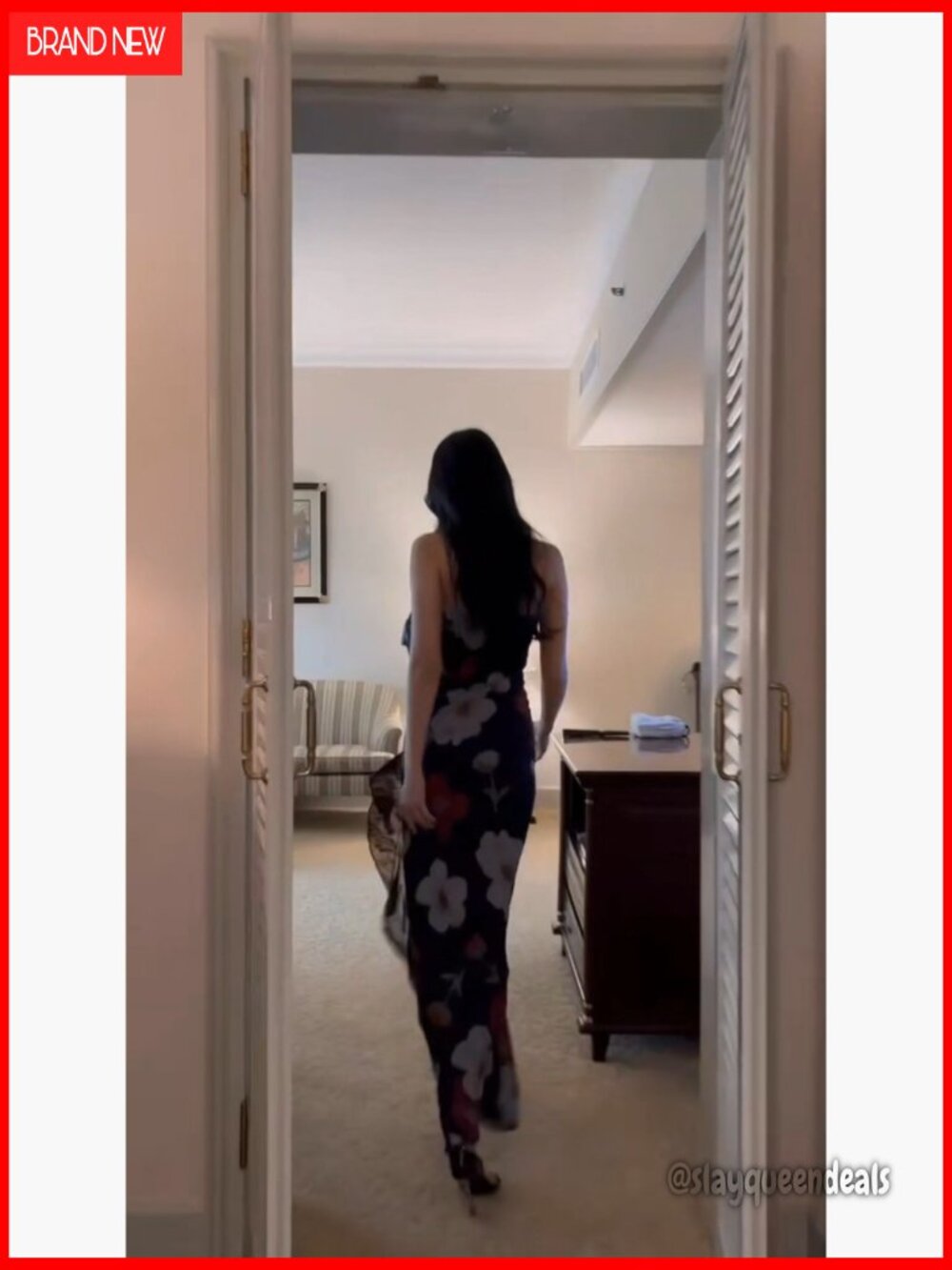 Strapless Tube Maxi Dress with High Split and Lace Trim Bodycon Fit - Picture 7 of 7